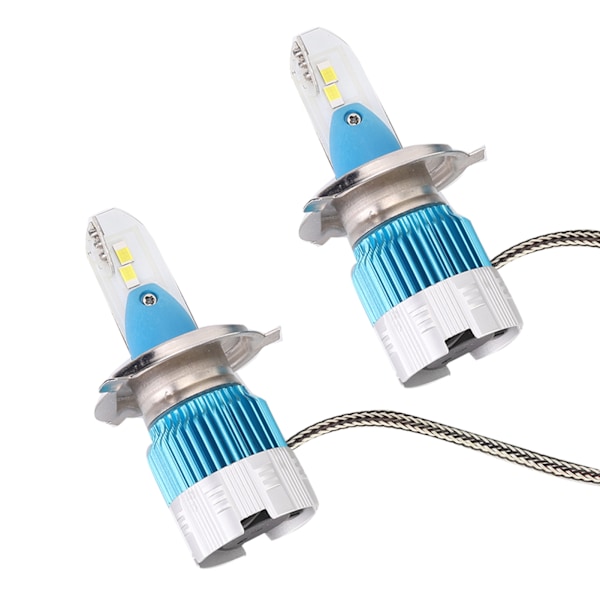 2 stk 6000LM Super Lysstyrke IP67 Vanntett 30W Mi2 LED Tåkelys for H4 6500K Hovedlys