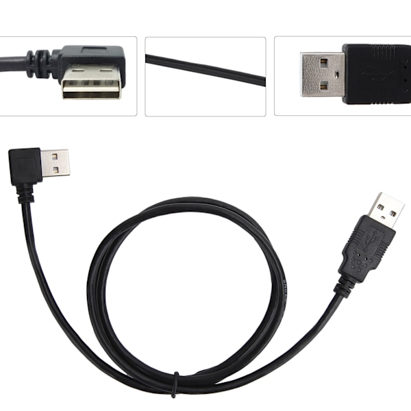 USB Datakabel Albue til Rett Hannkontakt Konvertering Harddisk Boks Forlengelsesledning 1m