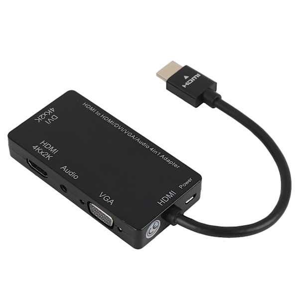 CableDeconn HDMI - DVI 4K/VGA/HDMI 4K/Audio 4-in-1 -sovitin PC:lle/Puhelimelle