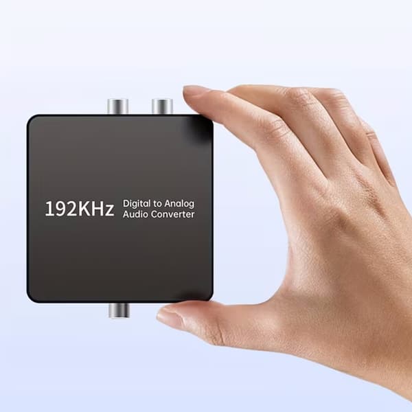 koaksial konverter til digital til analog lyd ved 192 kHz, digital til analog lydkonverter professionel SPDIF koaksial optisk til AV-interface
