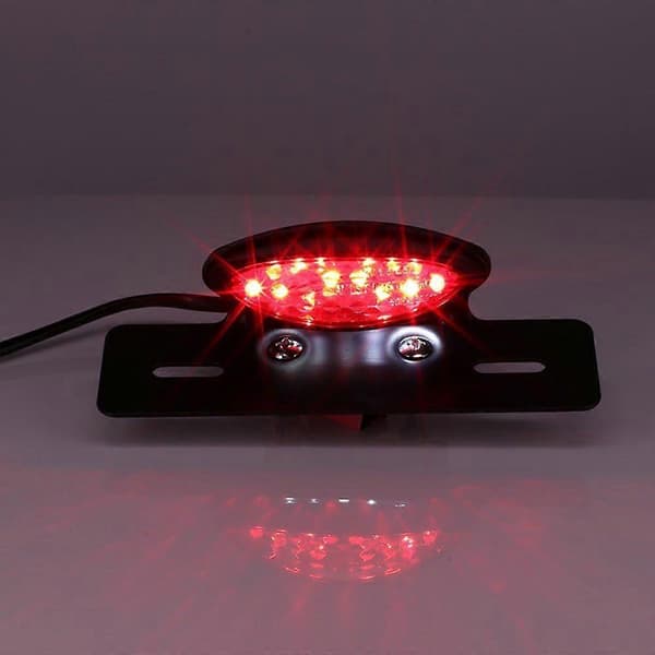 Motorcykel LED RØD Baglygte Bremsenummerpladelys Universal Modificeret Retro