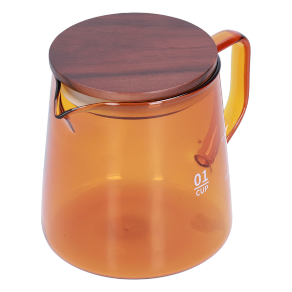 Tekop Borosilikatglas 300ml 350ml Varmebestandig Husholdnings Kaffekrus Vandbeholder med Låg Brun