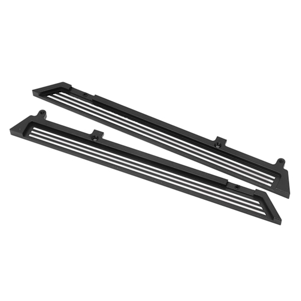 2 st RC-Pedalslider i Aluminiumlegering Svart Stegs Platta Rock Slider för YK 1/8 4082 RC Crawler Delar