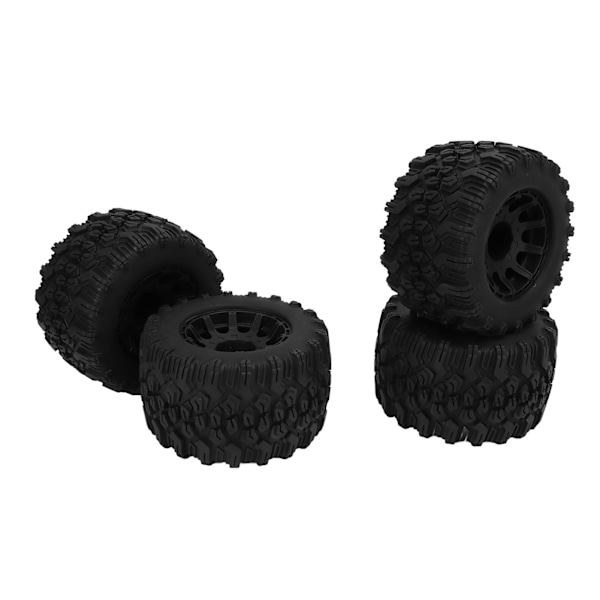 4 kpl RC Monster Truck -renkaat Musta Kumia ja Muovia 12 mm Hex RC Tarvikkeet Redcatille HPI:lle HSP:lle 1/10