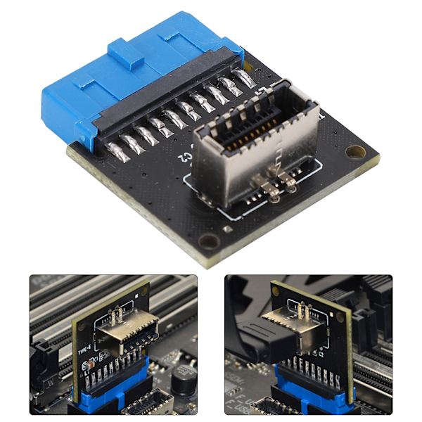 Emolevyn Laajennuskortti USB3.0 Etu 19PIN - 3.1 TYPE C Etu Type E Adapteri 20 - 19PIN