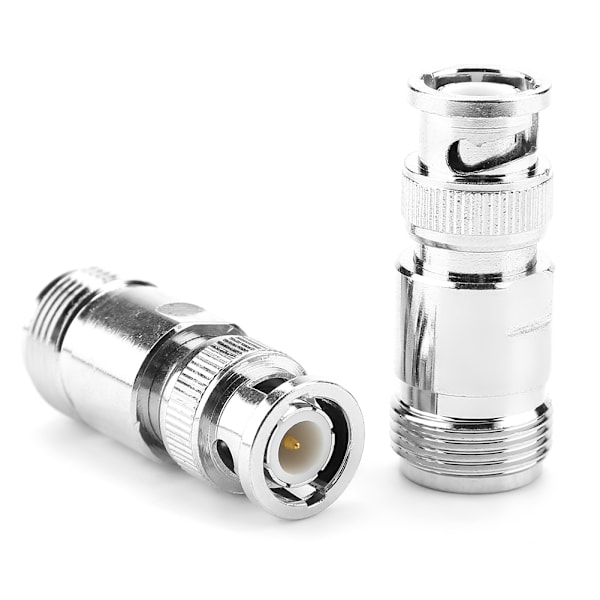 2st Typ N Hona till BNC Hane RF-kontakt Koaxialadapter Testomvandlare