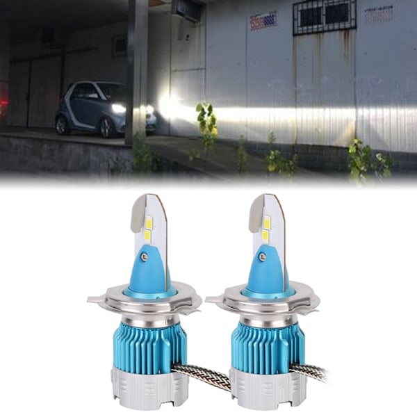 2 stk 6000LM Super Lysstyrke IP67 Vanntett 30W Mi2 LED Tåkelys for H4 6500K Hovedlys