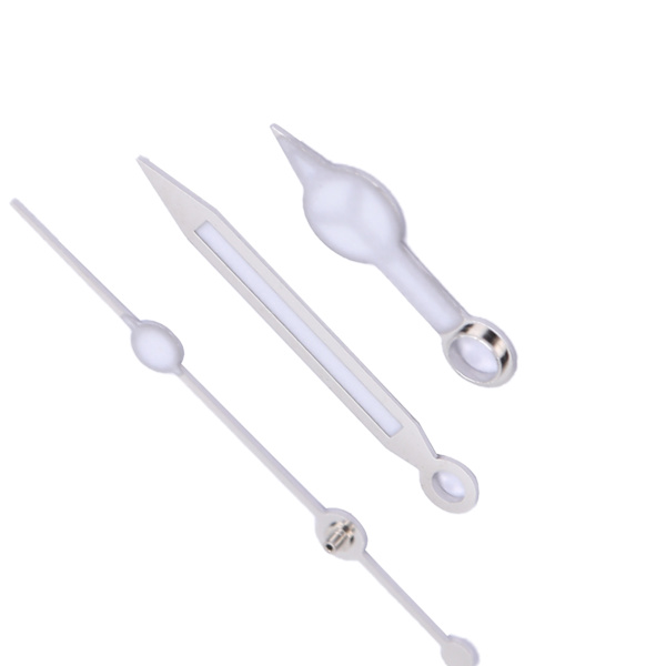 Klocka Timme Minut Sekund Visare Set Legering Självlysande Klockvisare Klockreparationsmaterial Silver