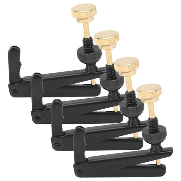 4 stk. Violin Finjusterere 3/4‑4/4 Cello Dele Strengværktøj Udskiftning Instrument Tilbehør Sort