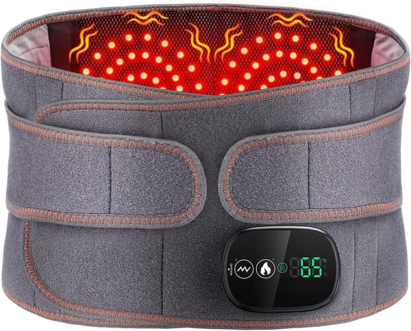Genopladeligt varmemassagebælte Varm kompres Varmebælte Controller Rødt Lys Varmebælte Varmer