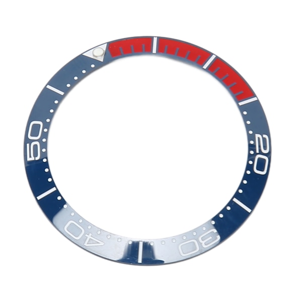 Ammattimainen kellonkehyslisäke 38mm keraaminen kellonkehyksen rengas korjaus varaosa kellosepälle punainen ja sininen