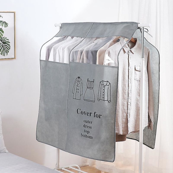 Beskyttende plaggtrekk - grå, 90-110 cm, universalt støvdeksel for klær