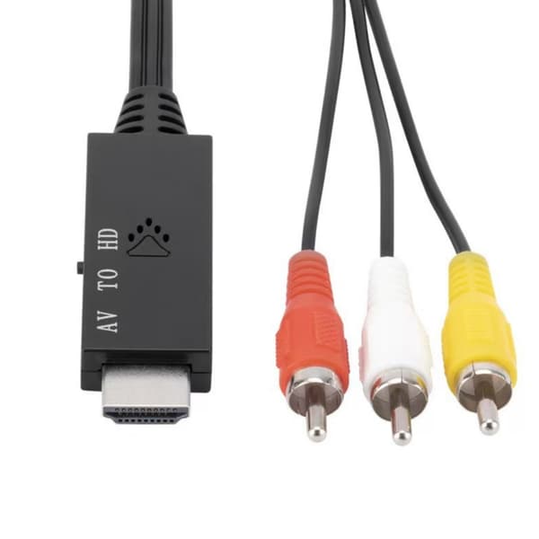 AV til HDMI adapterkabel, RCA-kabel, AV til HDMI-konverter, adapterkabel til spilleboks