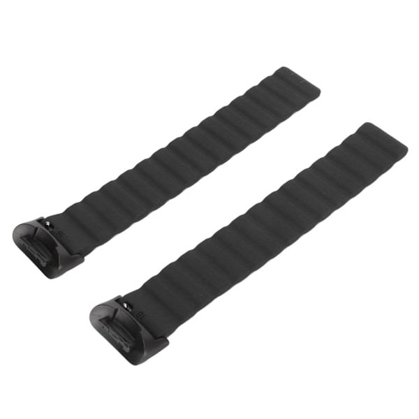 Magnetic Watch Band Adjustable Quick Release Silicone Watch Strap Accessory Fit for Fitbit Charge 5 Black