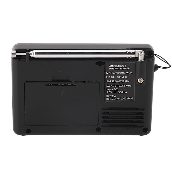 K‑603 FM/AM/SW Radio Monitoiminen Kannettava Pieni Radio Stereokaiutin REC-tallennin