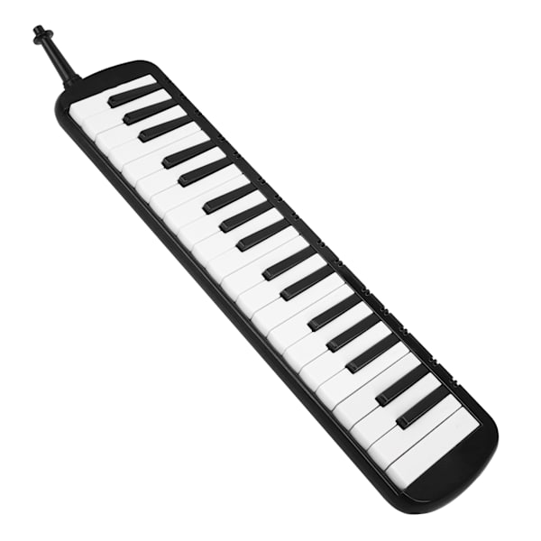 Melodica 37 Tangenter Keyboard Blæseinstrument til Begynder Professionel Træning Sort