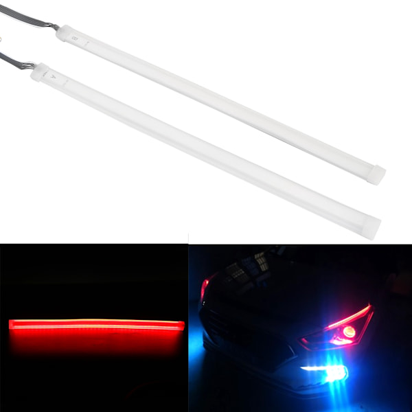 1 Par Bil 12V Forlygte Kørelys Sidelys Glød Switchback LED Strip