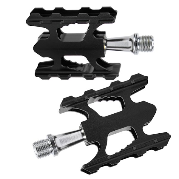 Sammenklappelig Cykel Pedal AntiSkrid Aluminium Legering Mountainbike Leje Cykel Ride Tilbehør. (Sort)