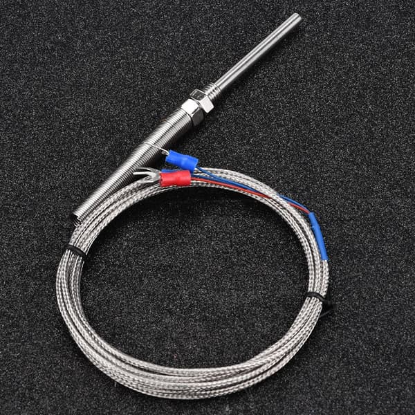 M8 Gjenge PT100 Platinium Resistor Termoelement 50mm Probe Temperatursensor Ledning 0-400℃ (2 m)