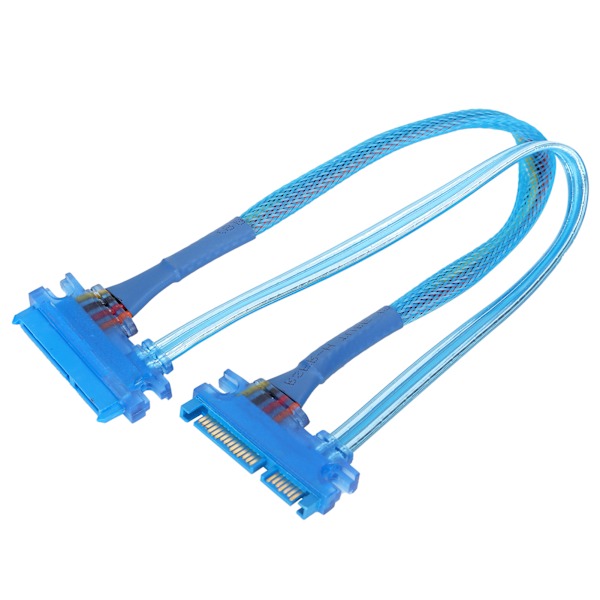 Sata-kabel 7+15Pin Hann til Hunn 22 Pin SSD 3.0 Data Strømforlengelseskabel for Ekstern Harddisk Dataoverføring (30cm)