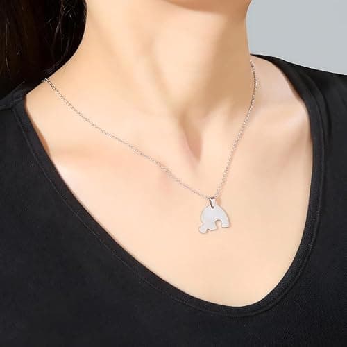 Titanium and Steel Heart Necklace: Multi-leaf Mounted Heart Necklace - Silver, 4-leaf