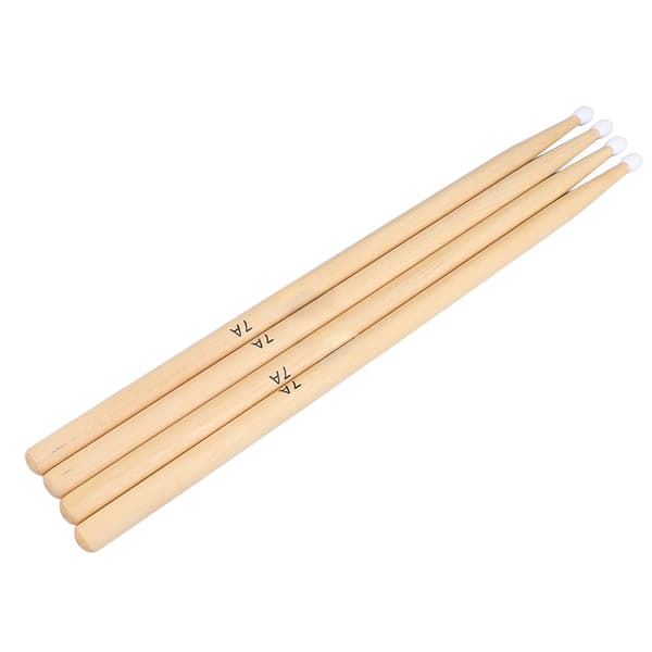 【NX】2 Pairs Drumsticks Maple Wood 7A Nylon Tip Drum Sticks Percussion Instrument Accessories