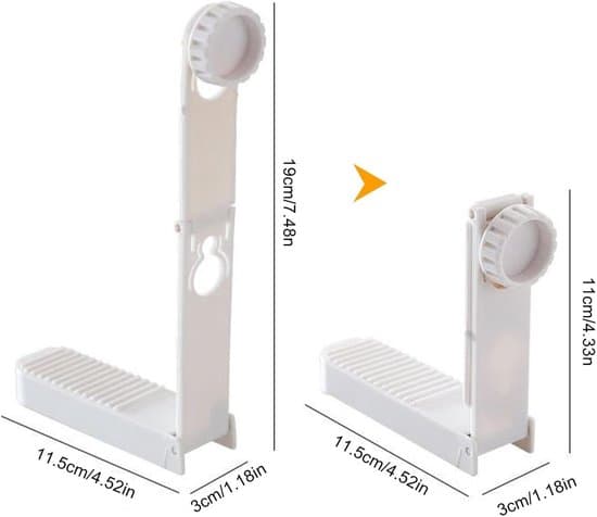 4-piece tension strap set - foldable sheet holders - sheet clips - 19 cm adjustable height - white