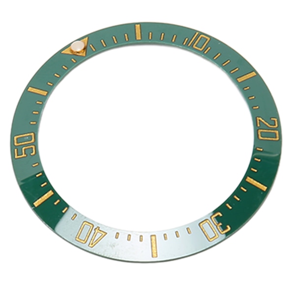 Klocka Bezel Insert 40mm Keramisk Klocka Bezel Ring Reparationsersättningstillbehör för Urmakare Grön Bas Guld Siffra