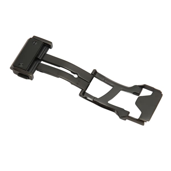 Rustfritt Stål Deployment Lås Spenne Feste Sikkerhet 20mm Bredde Folding Klokkebånd Lås Svart