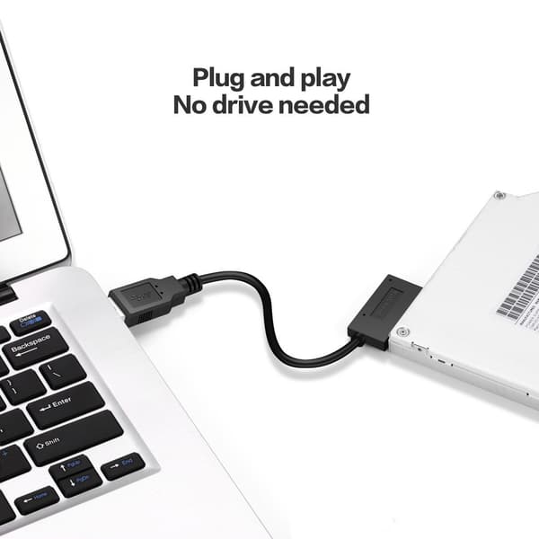 USB 3.0 optisk drev til bærbar computer USB til SATA 7+6P adapterkabel, SATA til USB let drevkabel.