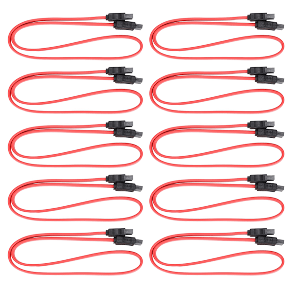 10 stk. Sata-kabel 7Pin Hann til Hunn SSD Dataforlengelseskabel for Ekstern Harddisk Dataoverføring 50 cm