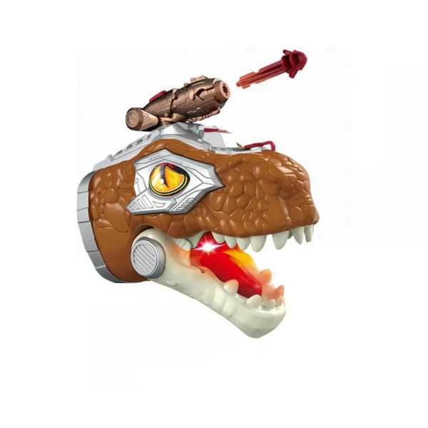 Simulerte lyd- og lys-dinosaurhanske. Barnas hånddukke foreldre-barn interaktiv sender. kampleker