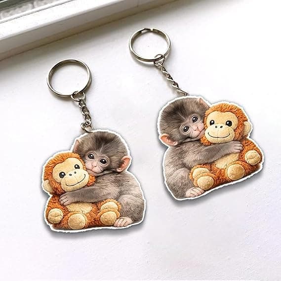 Small Monkey Pocket Card – Acrylic Keychain (Single)