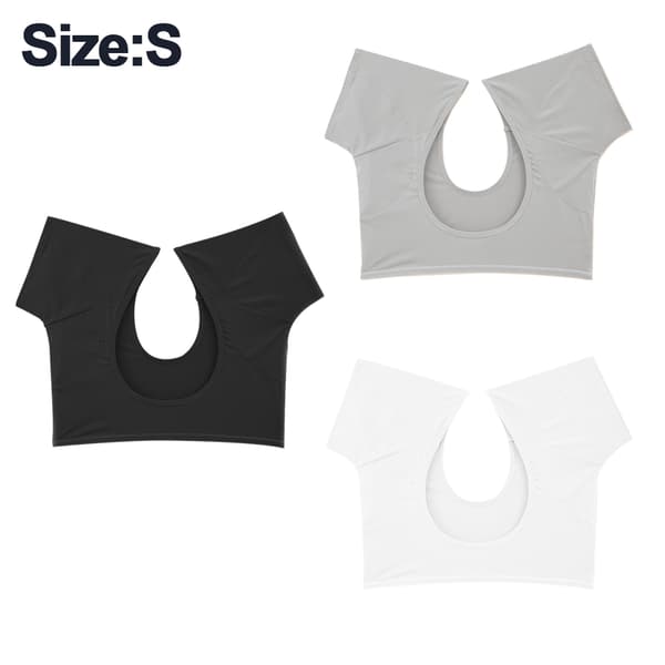 3 stk. svettevest for underarmer, underarmsputer, svettebeskyttelse for armhuler S