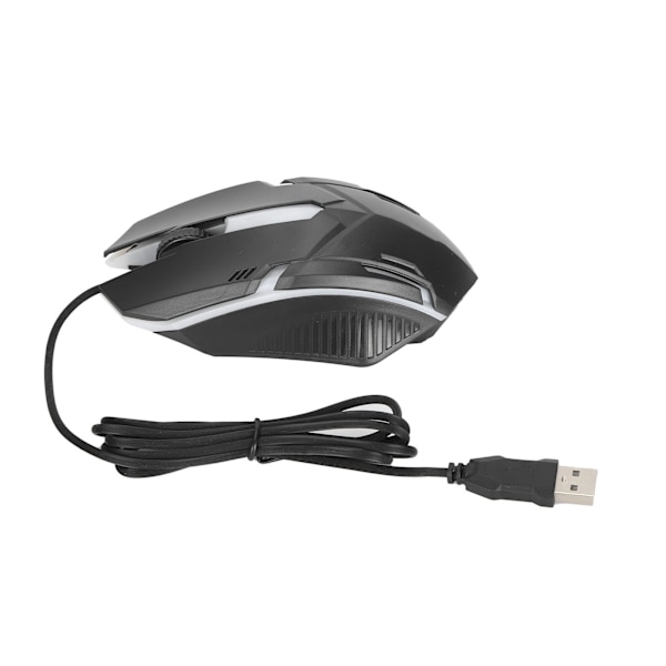 USB Mus M3 Bakgrunnsbelysning Modus Kablet Mus Ergonomisk Design Datamus for Macbook Laptop PC Svart