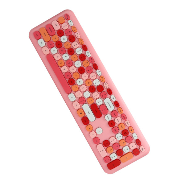 Trådlöst tangentbord och mus-set 2.4G Trådlöst 110 tangenter Tangentbord Mus Dator Tillbehör Rosa