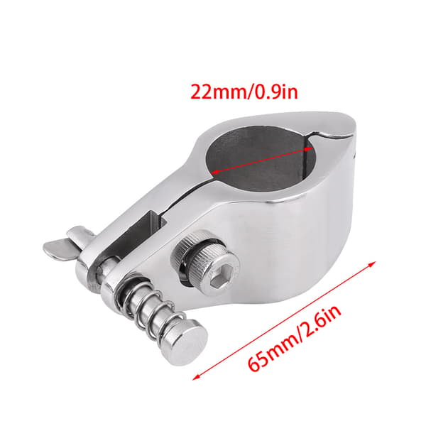 7/8\" Rustfrit Stål Marine Båd Kæbe Slide Hængslet Bimini Top Hardware Beslag