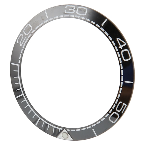 Professionell Klocka Bezel Insert 38mm Keramisk Klocka Bezel Ring Reparationsersättningstillbehör för Urmakare Svart Bas Vit Siffra Prickad Linje