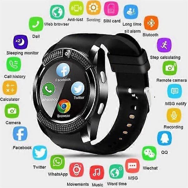 Support TF SIM Card Call Camera Sports Bracelet Smart Watch Compatible With Bluetooth
