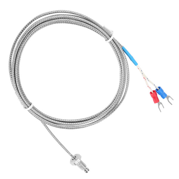 M6 Skruv Fin Gänga Typ K Termoelement Temperatursensor Kabel 0-400℃ (5 m)