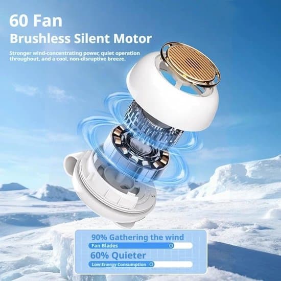 Bladeless Style Fan - USB Powered - 3 Speed Settings - Compact