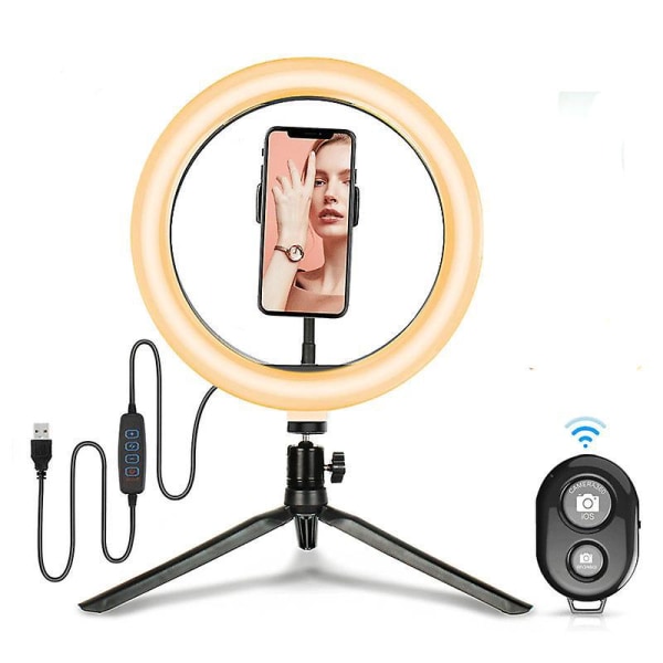 Bluetooth fjärrstativ med slutare med mobiltelefonhållare för smink, livestreaming, YouTube-video och fotografering