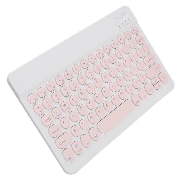 Trådløst Bluetooth Tastatur Tablet Smartphone Computertilbehør Rund Hætte 10inPink