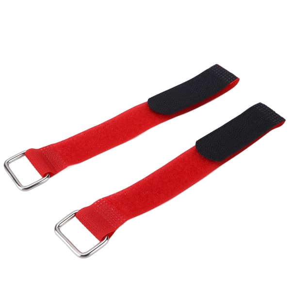 2st Fästband Nylon 20x200mm Justerbar Elastisk Cykel Fast Organizer Bälte Röd