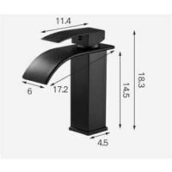 Black Waterfall Faucet with High Spout Mixer KLB