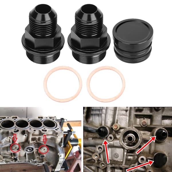 Catch Can Bakremsblock Andningsventil Plug & Kopplingar M28-10AN Passar för Honda B16 B18C