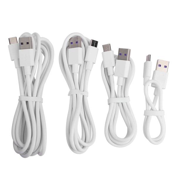 4 st set typ C super snabb 5A USB datakabel laddare ledning snabbladdningskablar