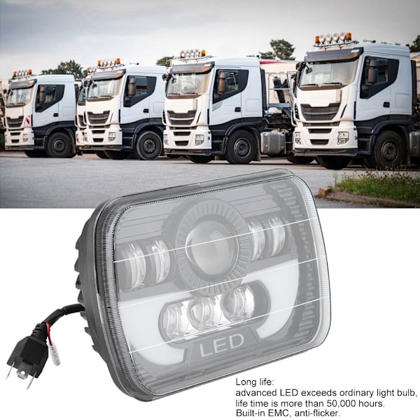 300W 7 tommers vanntette bil-LED-frontlykter for Jeep