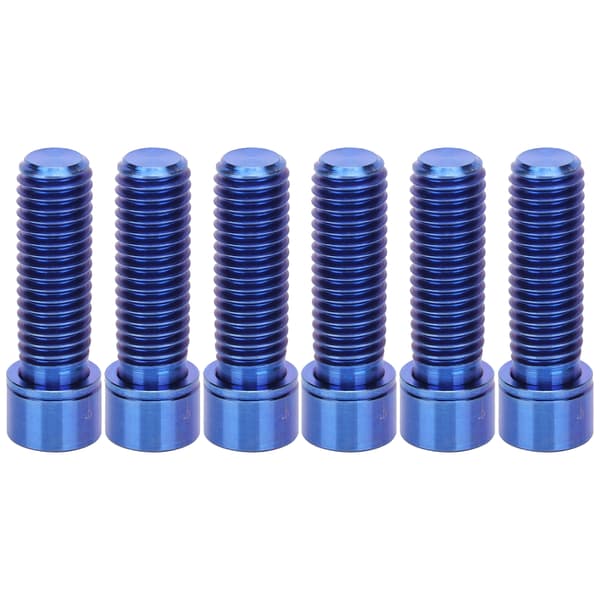 6 pcs M8x25mm Stem Screw Handlebar Bolt Titanium Alloy Bicycle Spare Part Accessory Blue