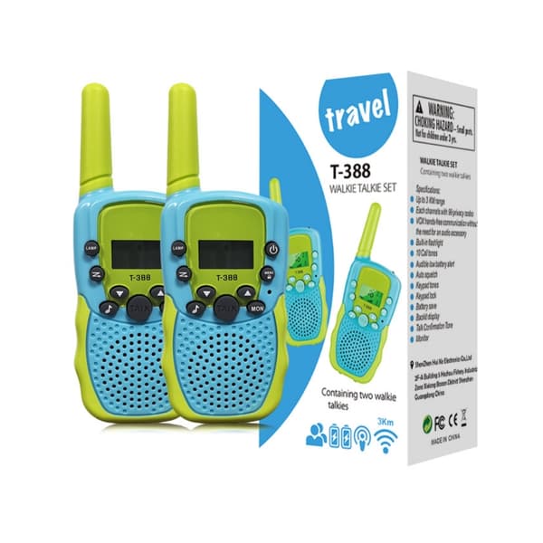 Walkie Talkies för barn, 3 mils räckvidd för utomhusbruk, camping, vandring